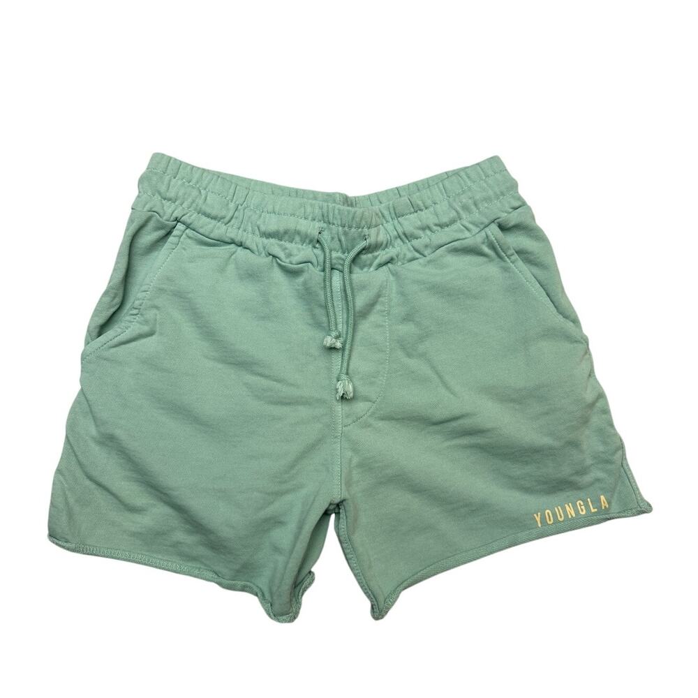 YoungLA French Terry Slim Fit Bodybuilding Sweat Shorts Men’s M Green Sportswear